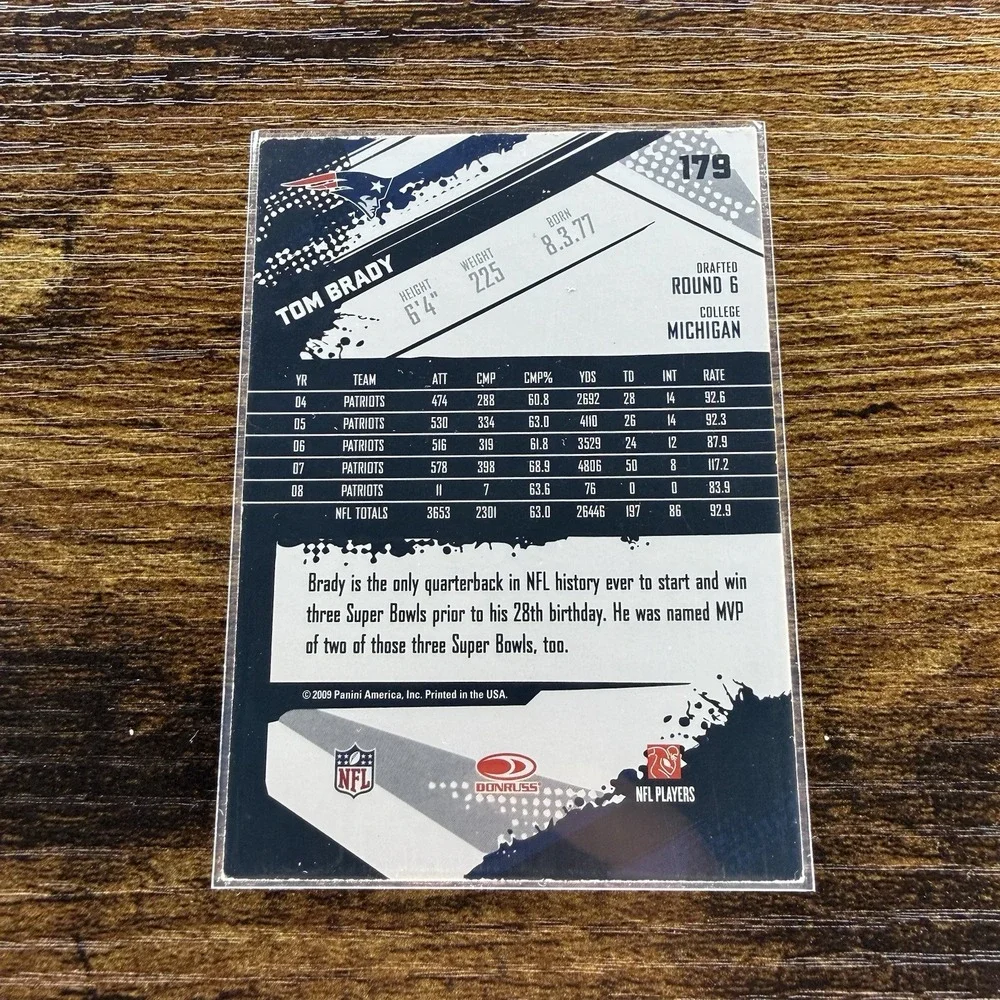 2009 Score - Tom Brady #179
